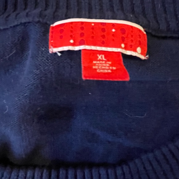 EUC Ugly/Festive Christmas Sweater Ornaments Navy -XL - Picture 3 of 9